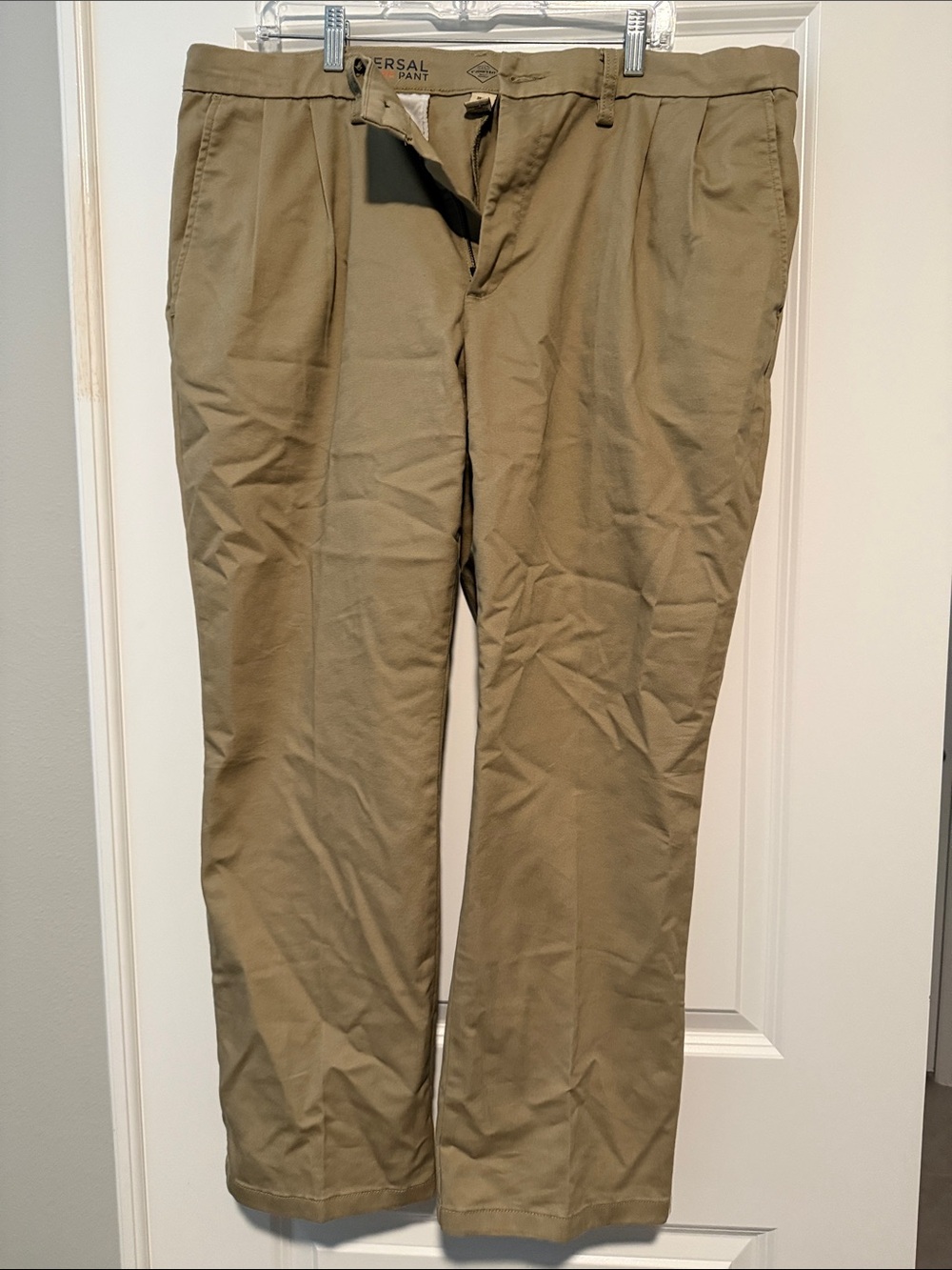 St. John’s Bay Men's Flat-Front Chinos in Olive Green